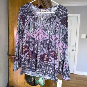 Style & Co. Floral Cotton Shirt NWT